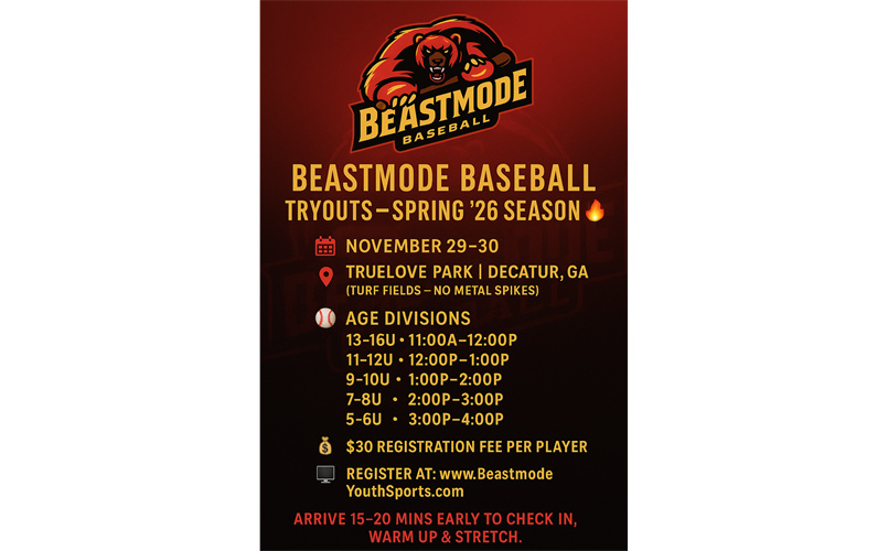 2026 Spring Tryouts- Register Today!